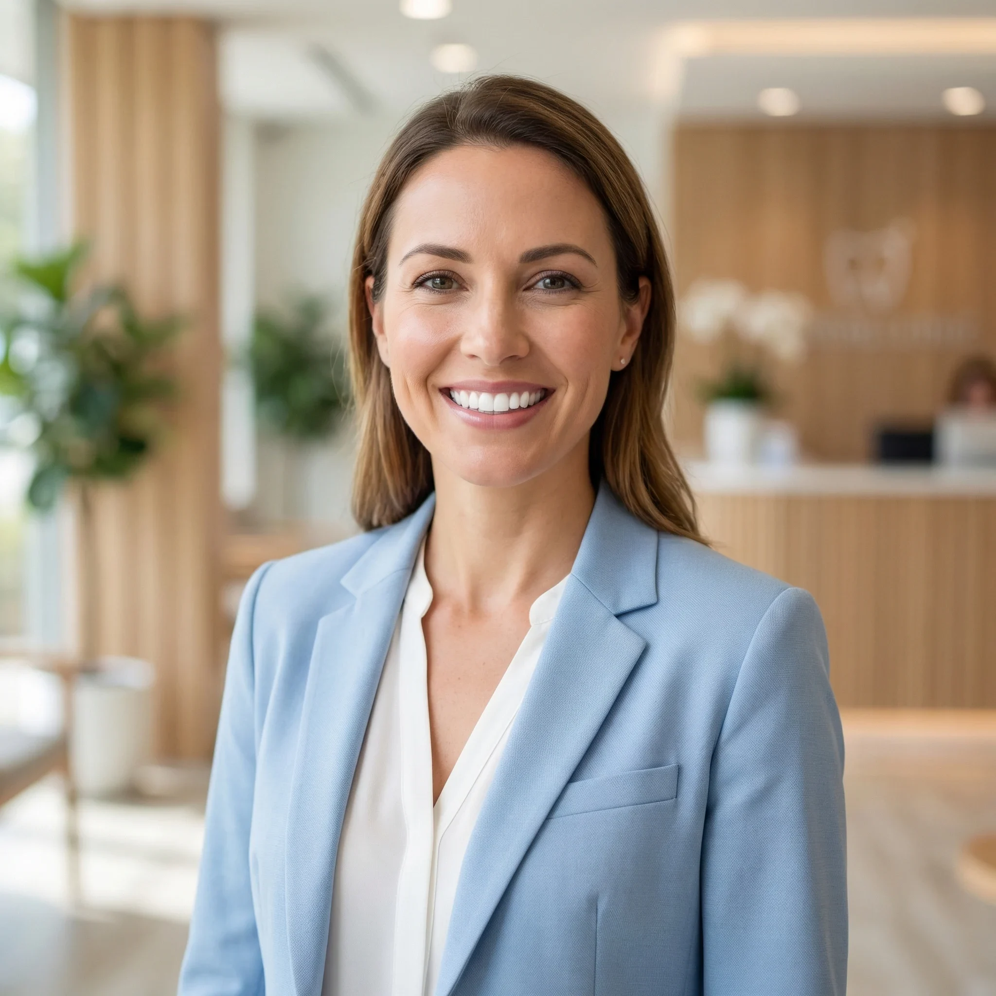 Beautiful confident smile after custom porcelain veneers in Dalton GA